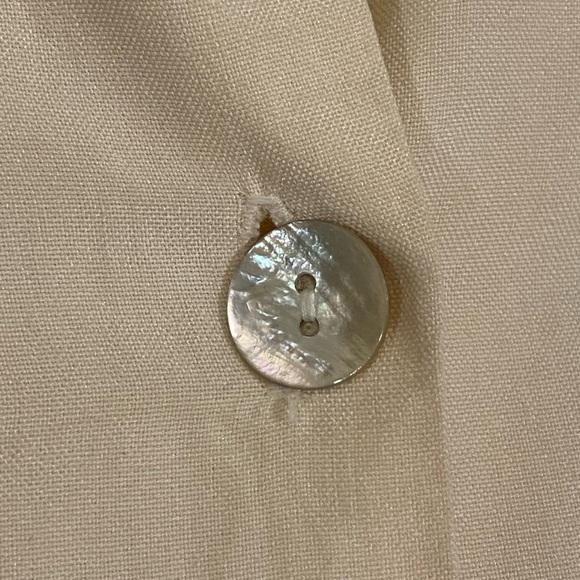 Vintage Bogari Studio Woman’s 100% Silk Cream Button-Up Formal Shirt .Medium - Picture 6 of 12